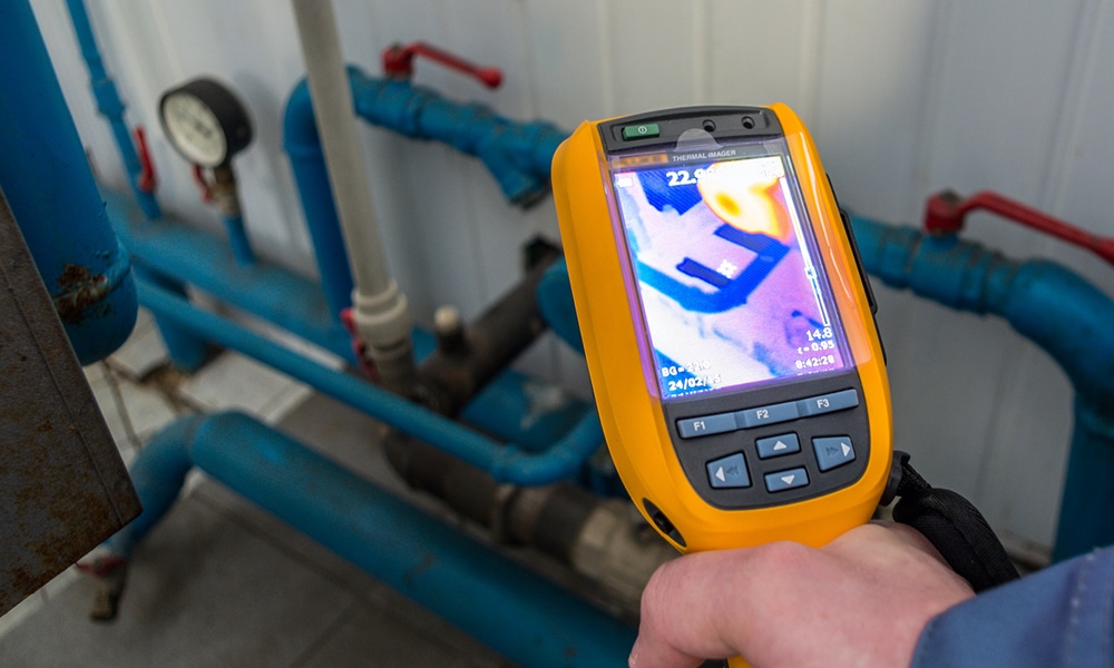 Thermal imaging inspection camera